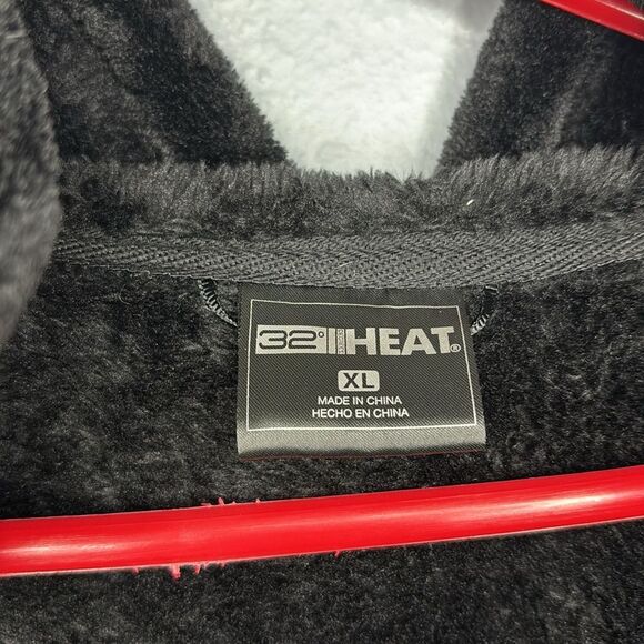 32 Degrees Black Faux Fur Soft Full Zip Jacket Size XL - Picture 3 of 8